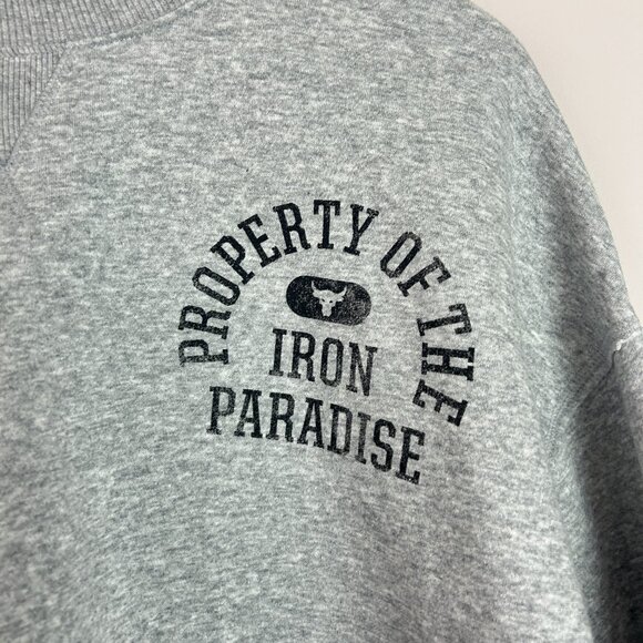 Under Armour Sweatshirt Womens Large Gray Iron Paradise Rock Loose Fit Fleece L - Picture 4 of 8
